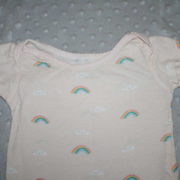 3/$20 Baby girl onesie rainbows cloud 6 months - Picture 1 of 12
